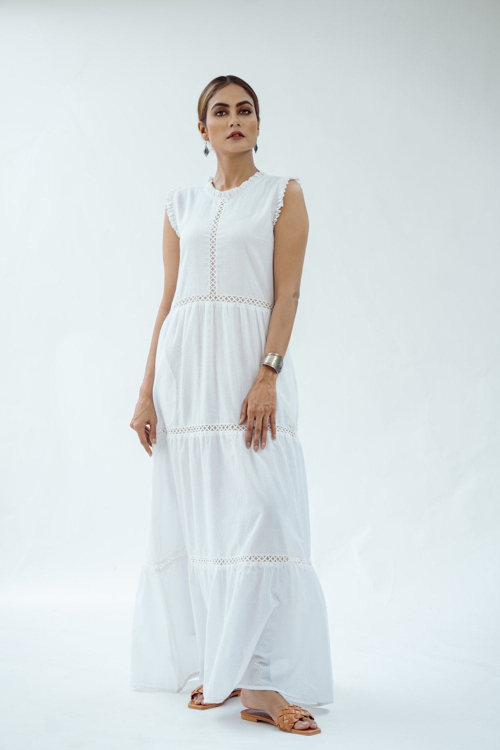 Sleeveless Maxi Dress - White