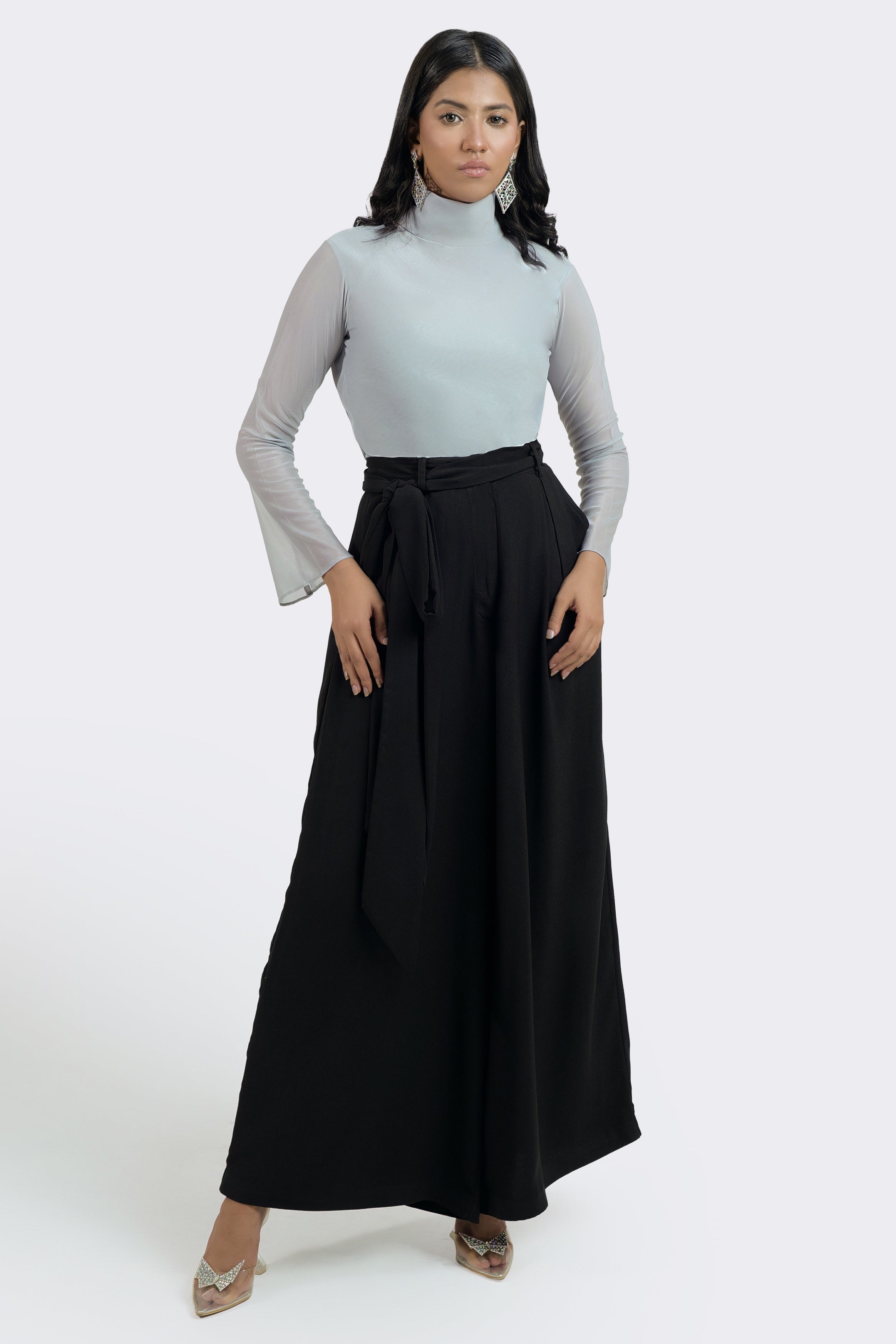 Wide Leg Suit Pants