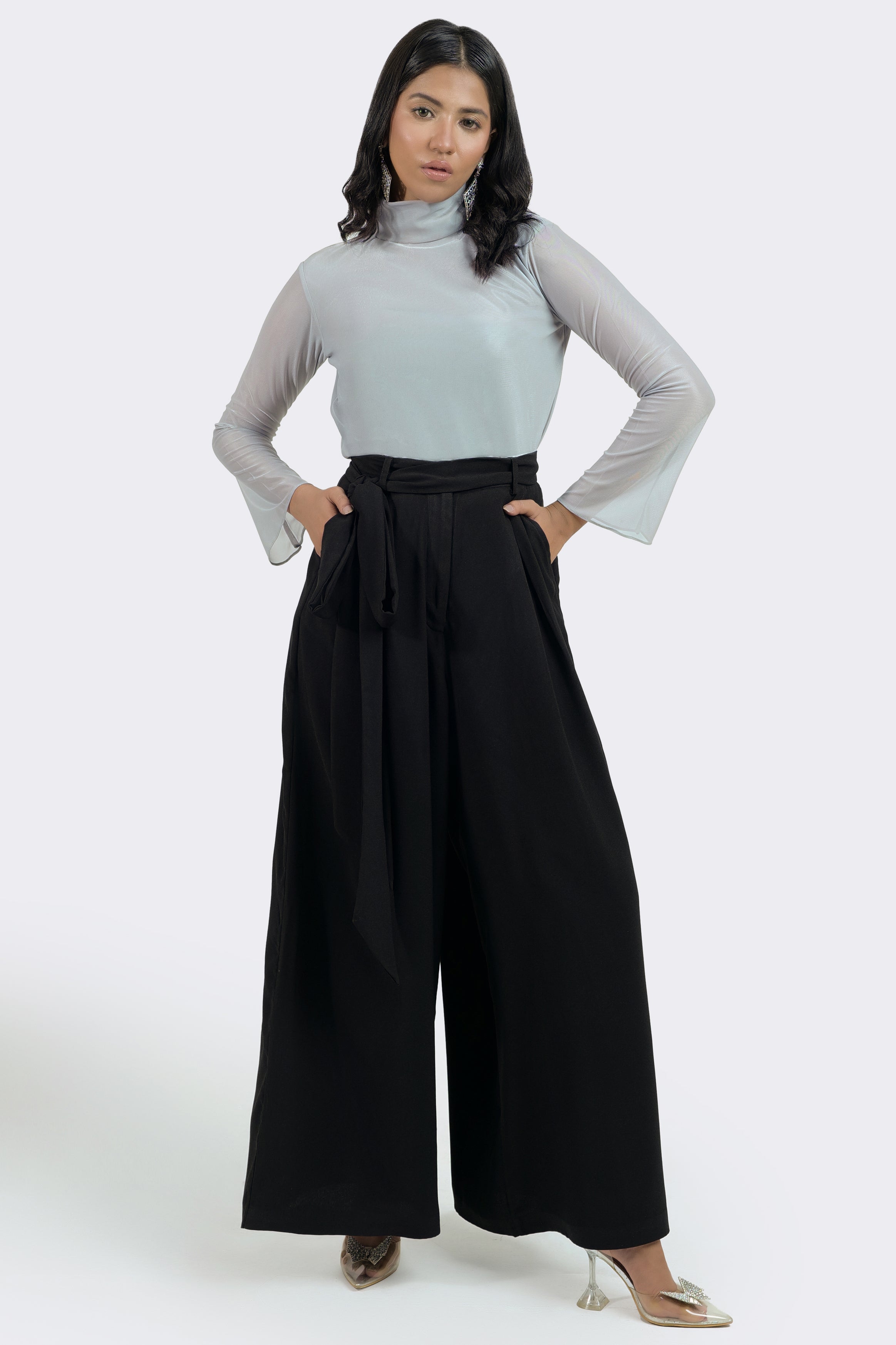 Wide Leg Suit Pants