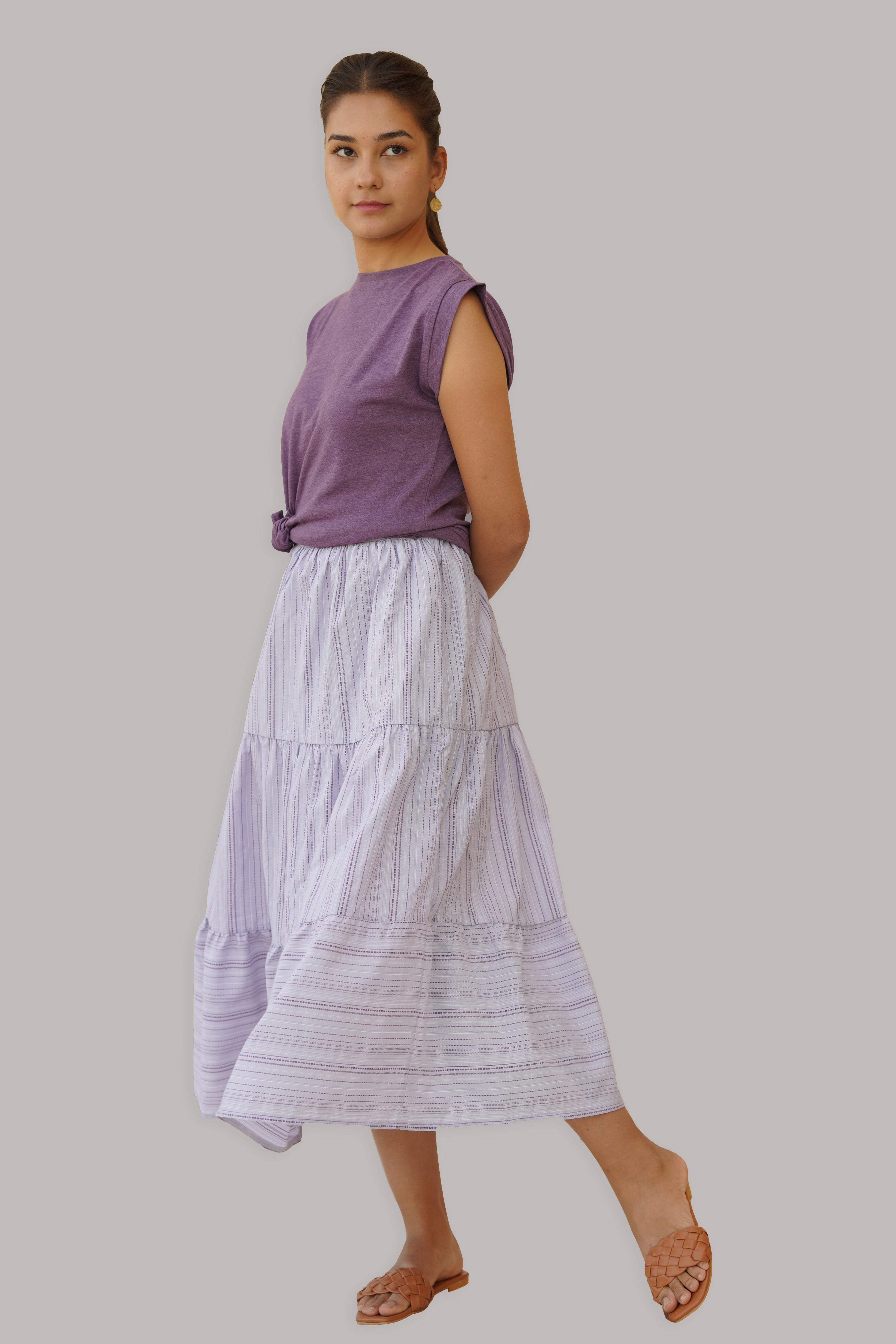 Purple Tiered Skirt