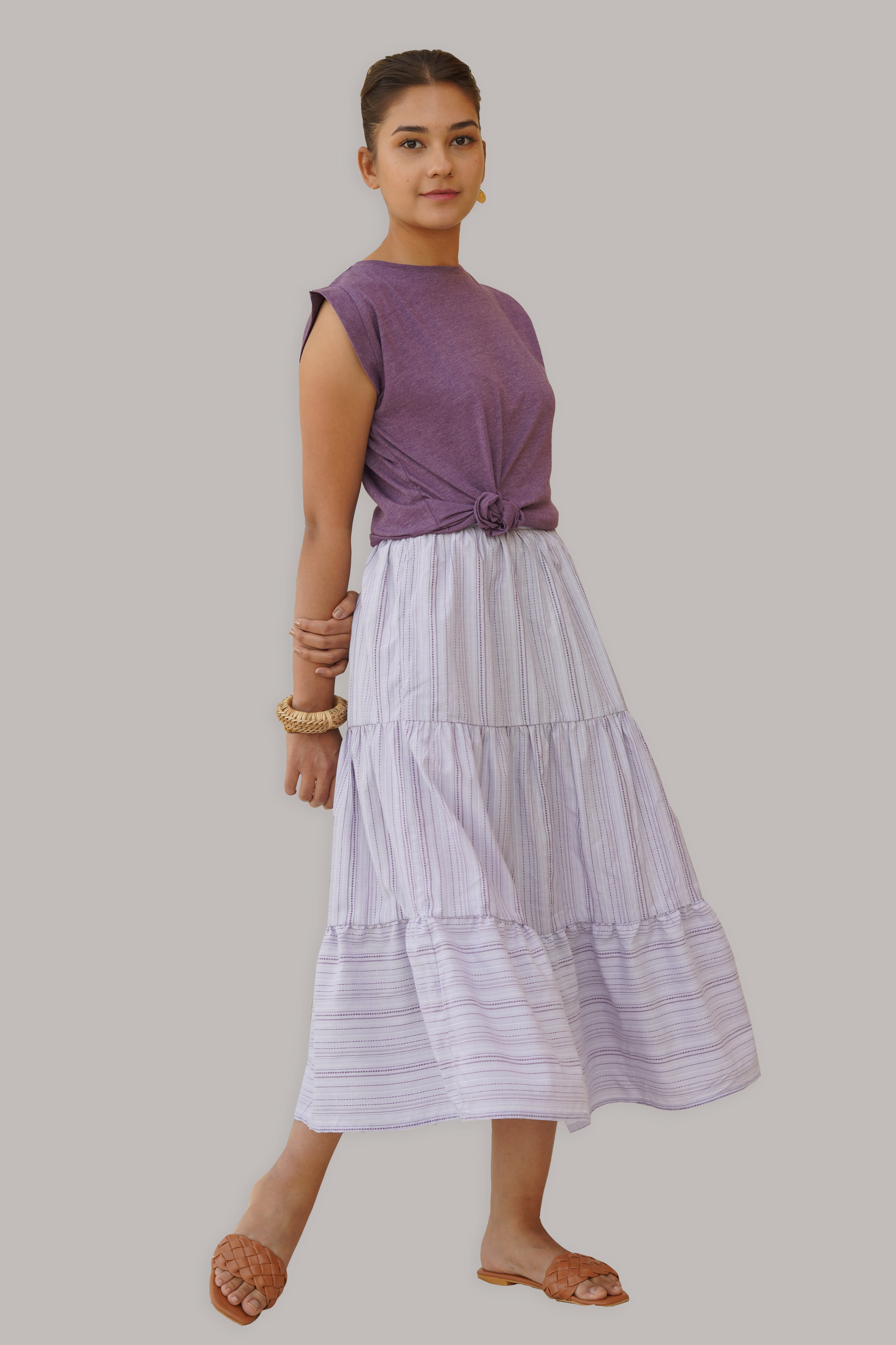 Purple Tiered Skirt