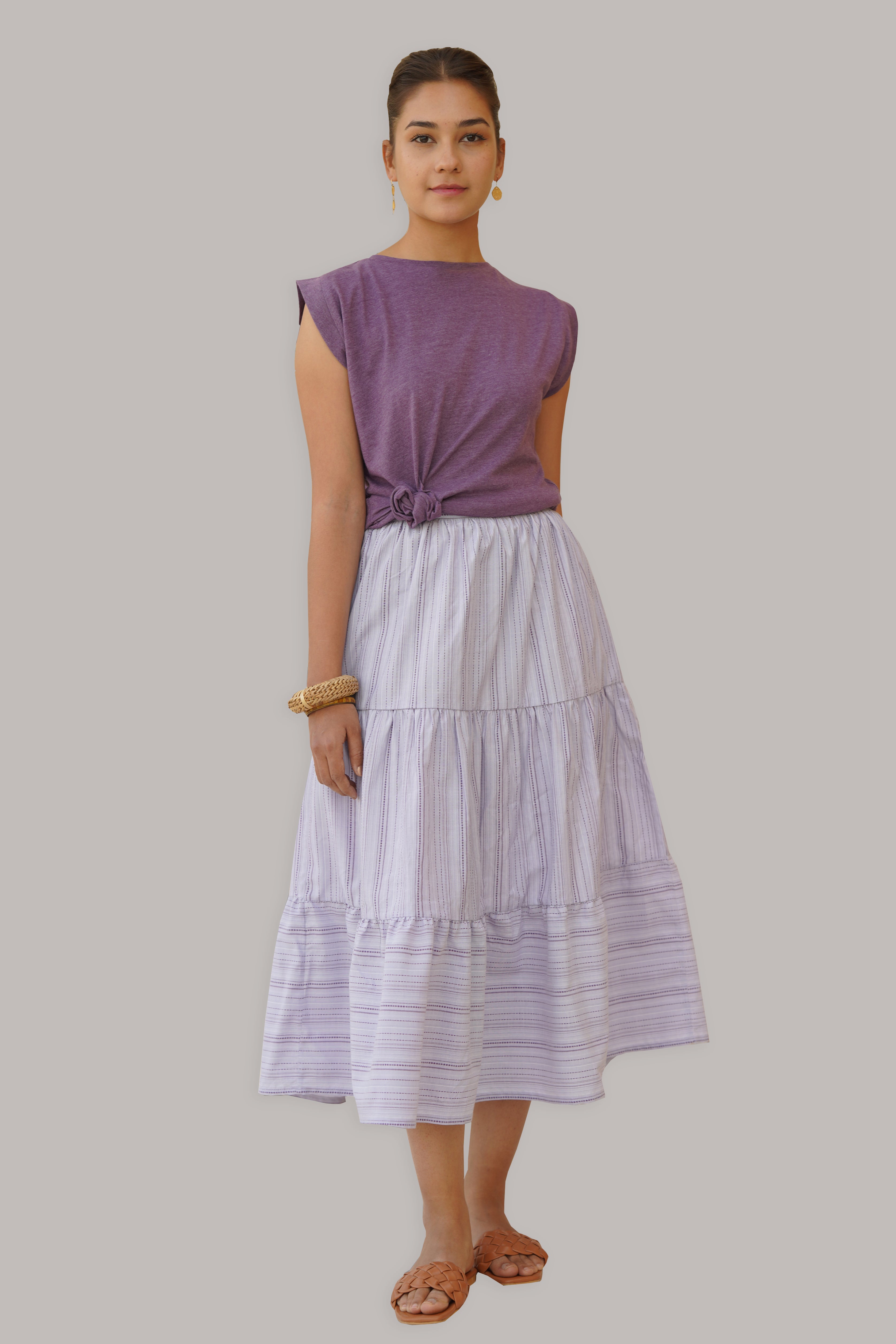 Purple Tiered Skirt